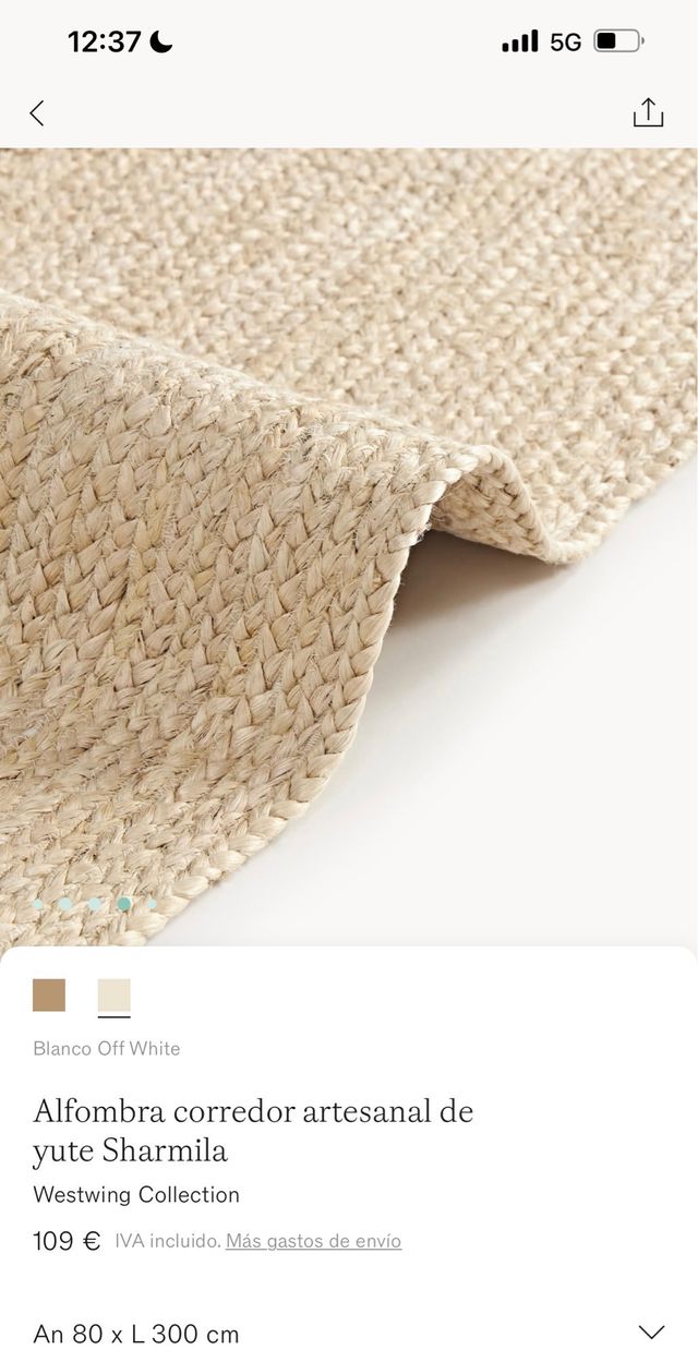 Alfombra NUEVA de WESTWING COLLECTION 3 metros