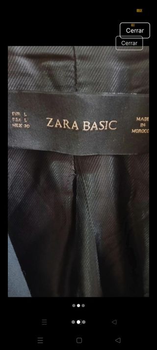 Chaqueta Blazers Americana Negra Zara