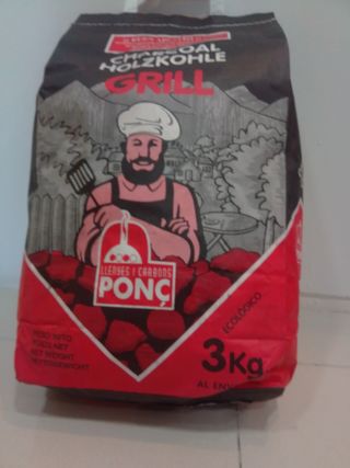 Carbón vegetal 3kg barbacoa