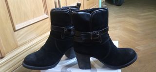 Botas negras mujer talla 37 piel y ante