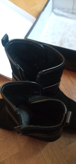 Botas negras mujer talla 37 piel y ante