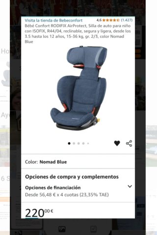 Silla Grupo II-III con Isofix.