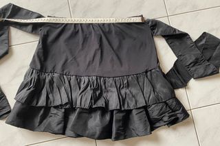 Gonna nera con balze donna TU