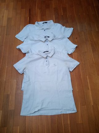 3 Polos blancos hombre
