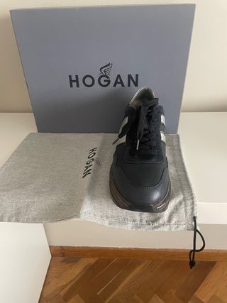 Zapatillas Hogan azul oscuro piel 39