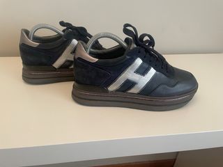 Zapatillas Hogan azul oscuro piel 39