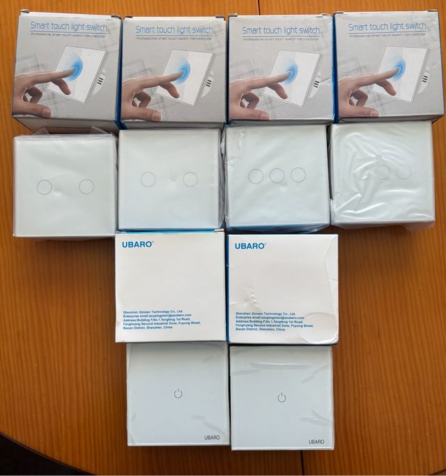 Pack Interruptores Táctil cristal Lujo