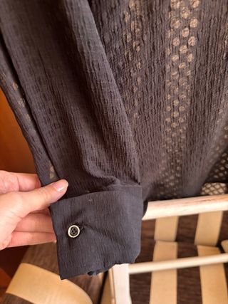 Camisa semitransparente negra Zara 