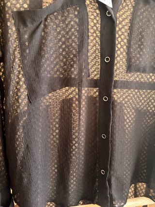 Camisa semitransparente negra Zara 