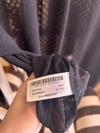 Camisa semitransparente negra Zara 