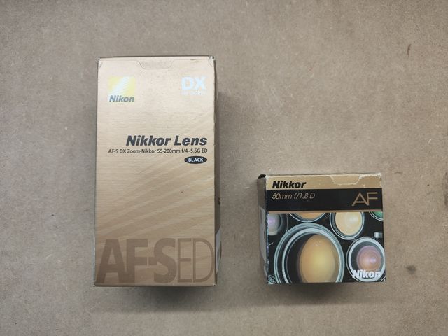 Caja vacía objetivo nikon
