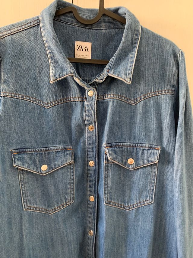 Vestido denim zara