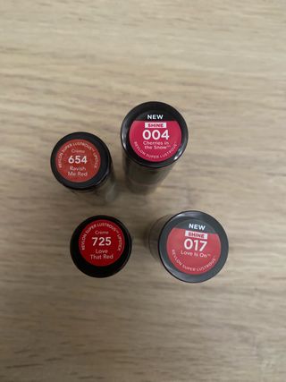 Pack x4 Pintalabios Revlon Super Lustrous  
