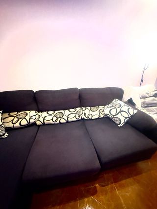 sofa de tres plazas con chaise longe