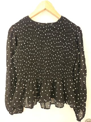 Blusa plisada Zara