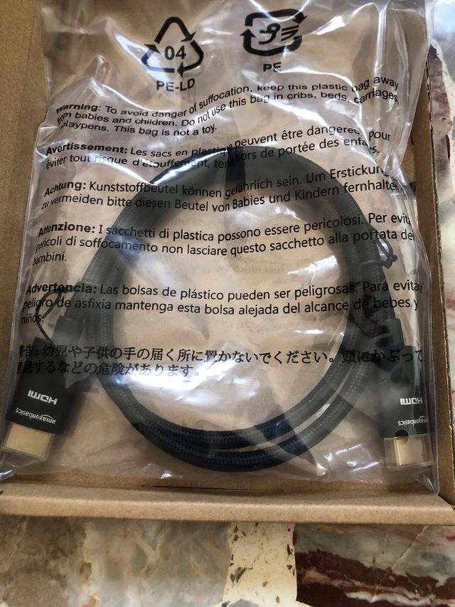 Premium Cavo HDMI Intrecciato 09 m Conf da 6 pz