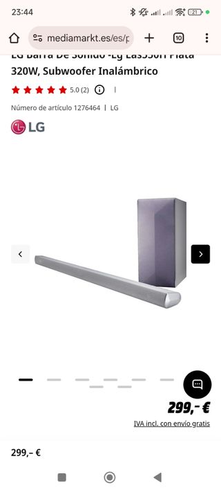 Barra de sonido 320W