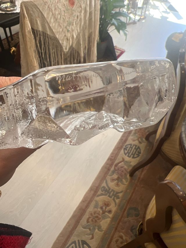 MATS JONASSON SUECIA ÁGUILA DE CRISTAL PLOMO