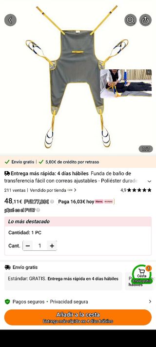 Grúa personas movilidad reducida