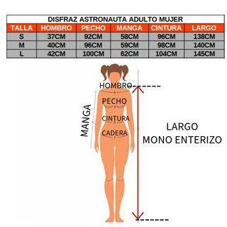 Disfraz Astronauta Espacial Mujer Adulto Talla S
