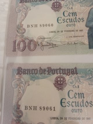 Sequência de Notas de 100$00