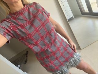 Vestido Zara con plumas