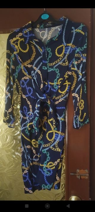 Vestido camisero manga larga