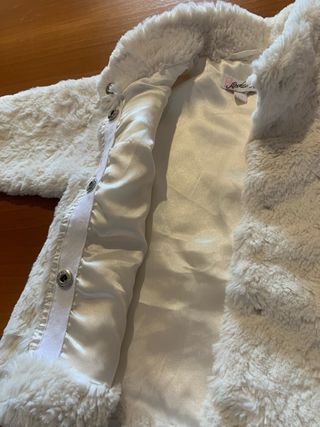 Giacchina peluche bianca bimba, 12 mesi BFashion