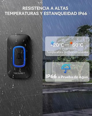 Timbre inalámbrico exterior impermeable RGB