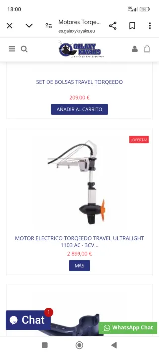 Kayak con motor torqueedo 