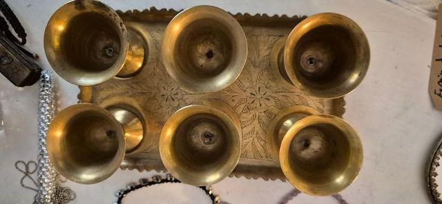 Huevera bronce años 70