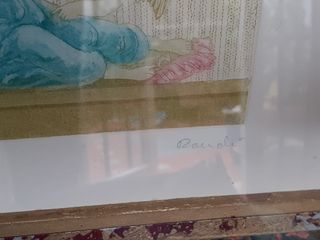 antiguo cuadro grabado