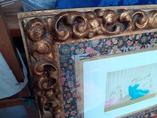 antiguo cuadro grabado