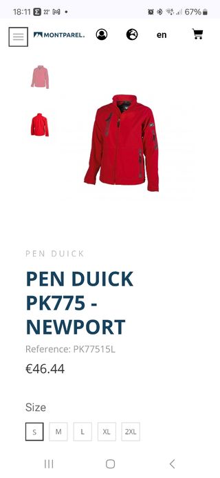 Chaqueta Impermeable Roja