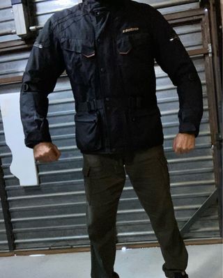 Chaqueta moto Hebo, negra