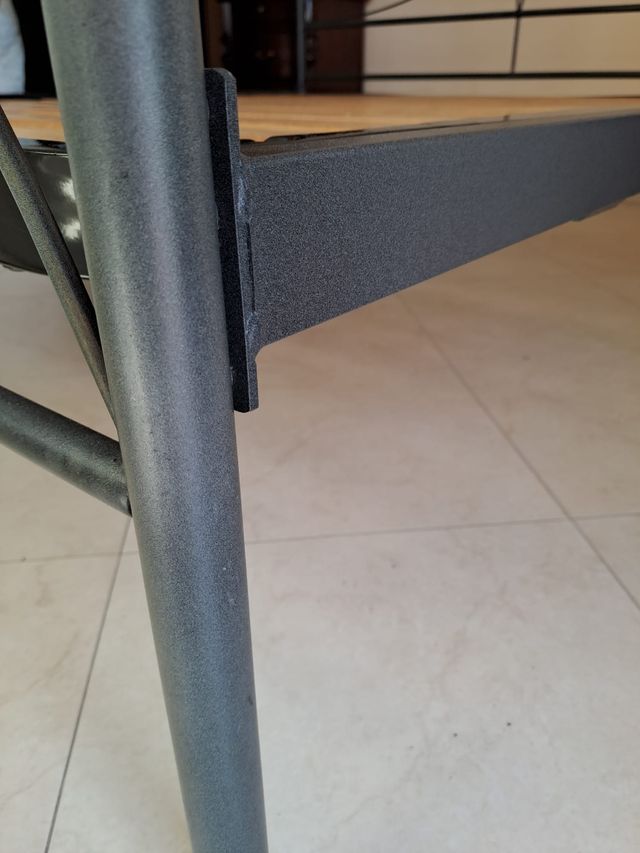 Testiera e pediera in ferro battuto grigio vintage