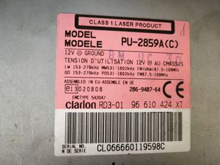 Radio CD original Peugeot 206