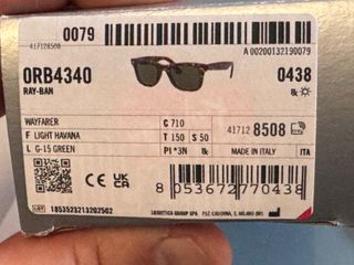 Cristales Ray Ban nuevos