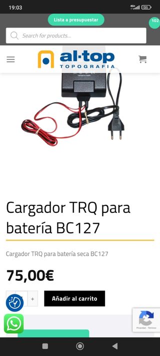 Cargador baterías TRQ