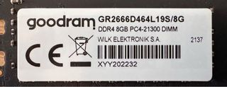 Memoria RAM DDR4 8GB 2666MHz