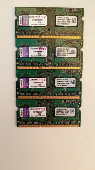 Memorias RAM Kingston 
