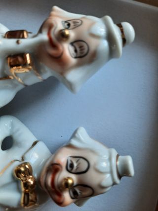 Statuette di pagliacci in porcellana 