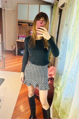 Mini gonna pied de poul