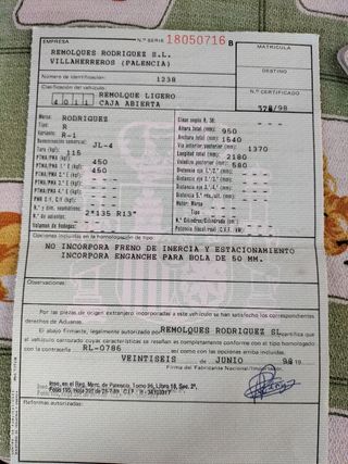 Carro. Remolque Rodríguez 