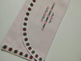 Portaposate cotone ricamati a mano