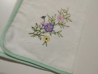 Portaposate cotone ricamati a mano