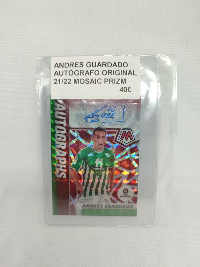 Andres Guardado cromo autografo 2021 Real Betis