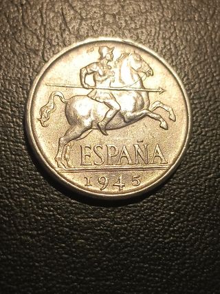 MONEDA 10 CENTIMOS 1945 LANCERO 