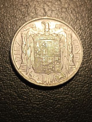 MONEDA 10 CENTIMOS 1945 LANCERO 