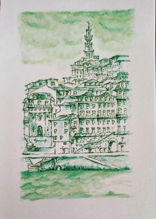 Cuadro a Aguarela original